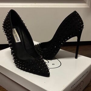 Steve Madden Black Spiked Heels